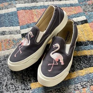Flamingo Embroidered Converse Slip On Sneaker 9